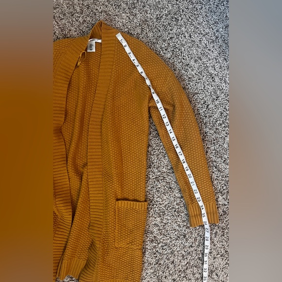 Max Studio Mustard Open-Front Cardigan Size Medium - Picture 15 of 15